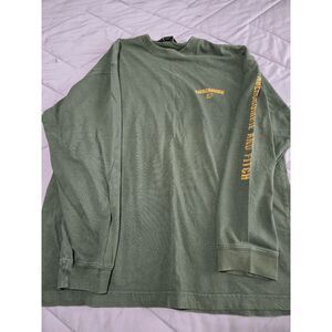 Vintage Abercrombie and Fitch Hunter Green Logo Long Sleeve Shirt